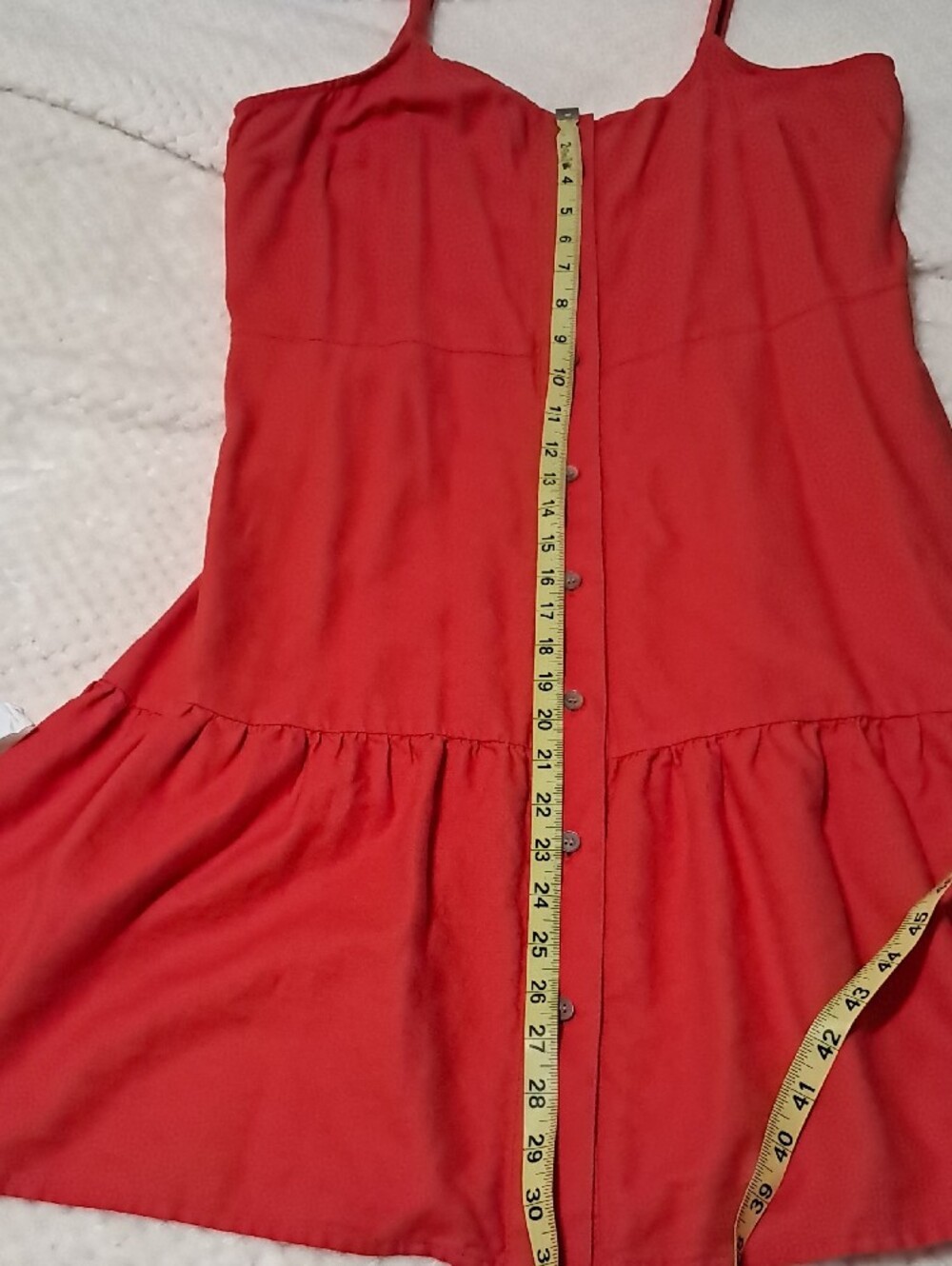 Button-Front Red Sundress - Picture 4 of 4